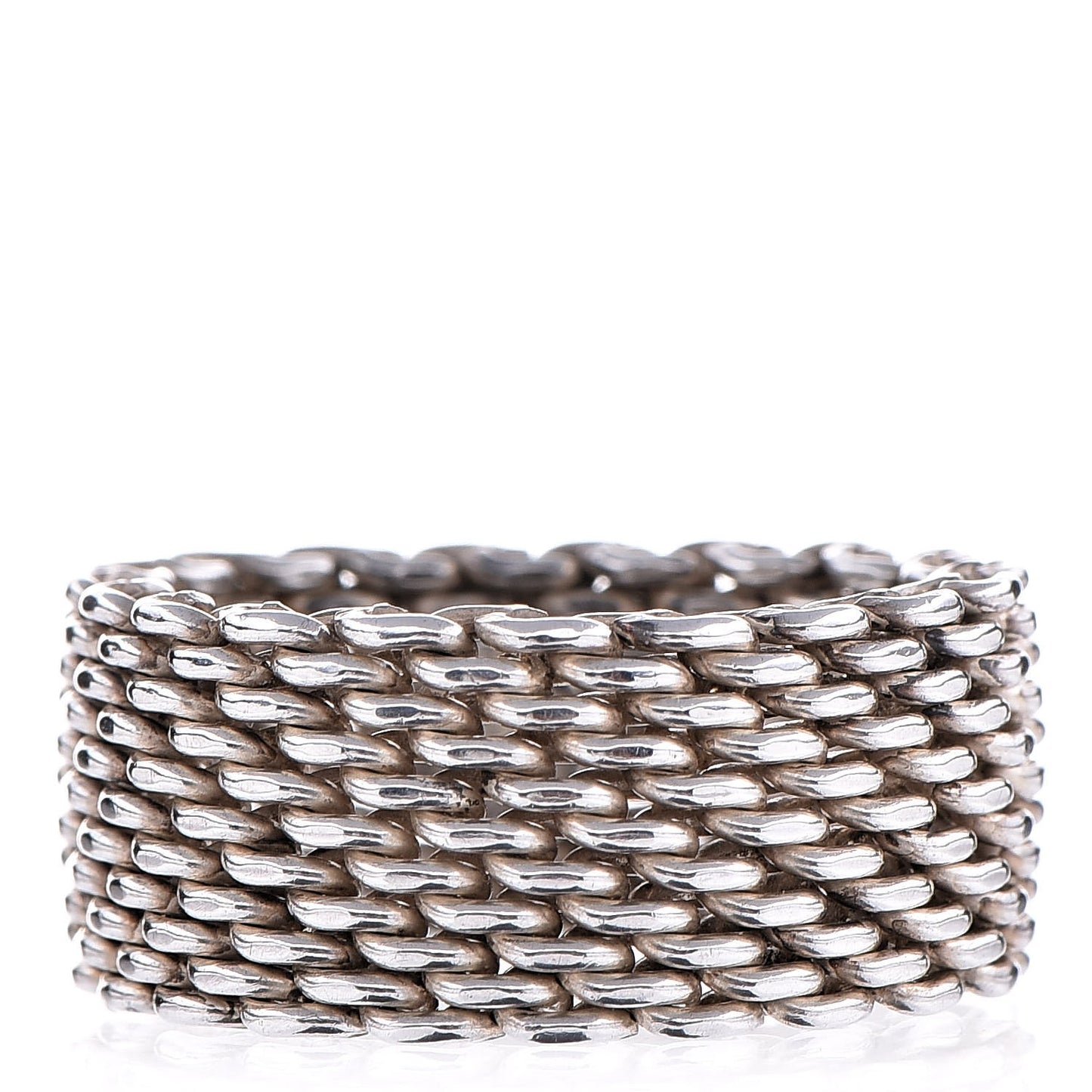 Sterling Silver Mesh Somerset Ring 55 7