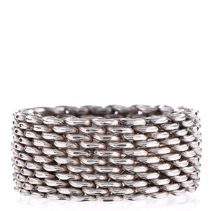 Tiffany Sterling Silver Mesh Somerset Ring 55 7 5 of 8