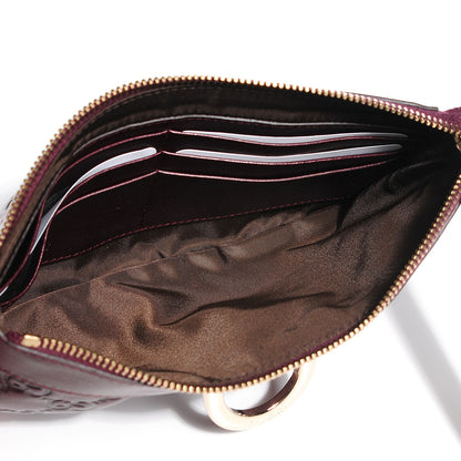 Gucci Guccissima D Gold Wristlet Bordeaux 5 of 8