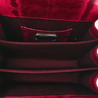 Bulgari Shiny Karung Serpenti Forever Top Handle Red 6 of 12