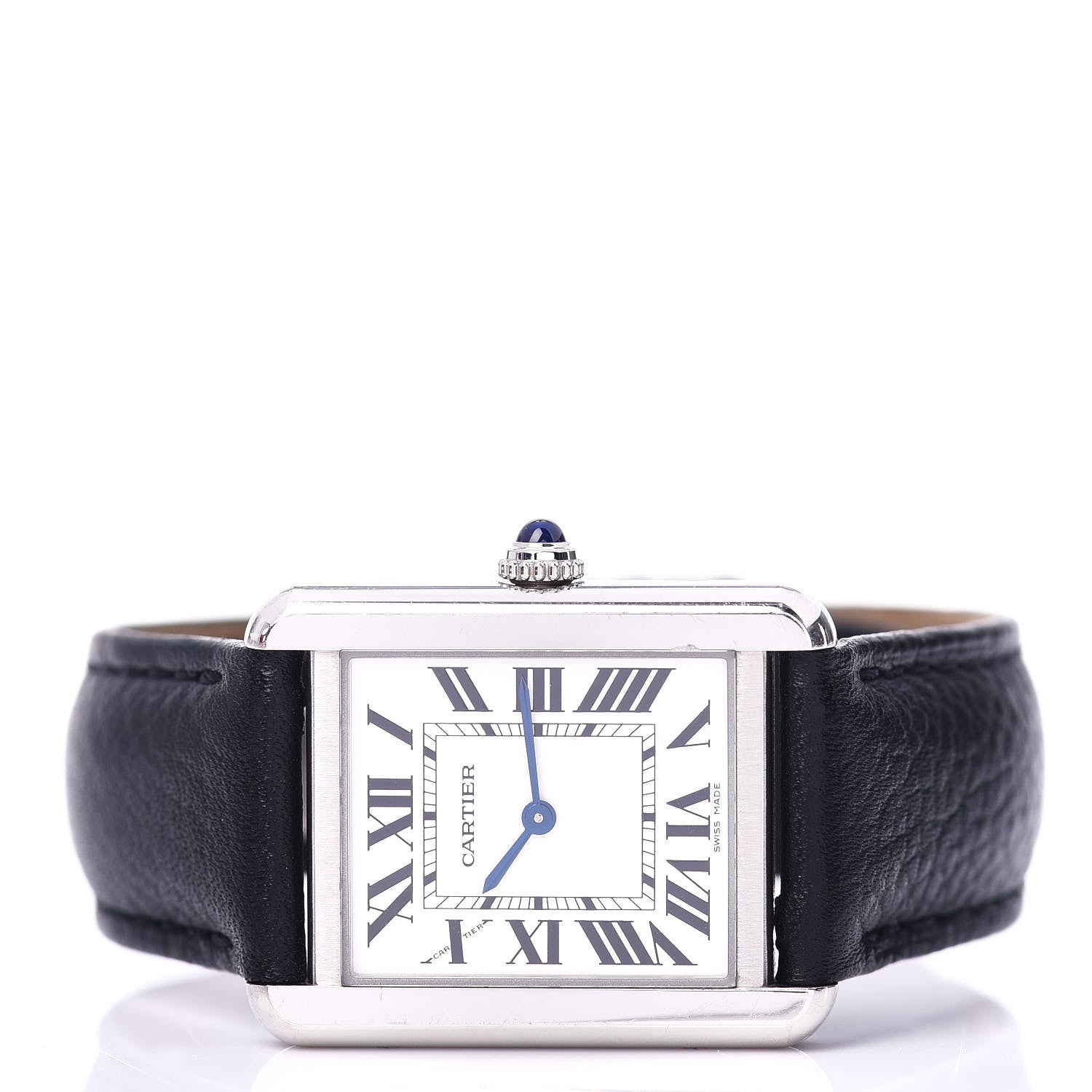 Cartier Stainless Steel Calfskin 24mm Tank Solo Quartz Watch 3 of 5