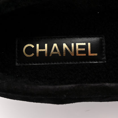 Chanel Suede Calfskin CC Loafers 38 Black 8 of 10