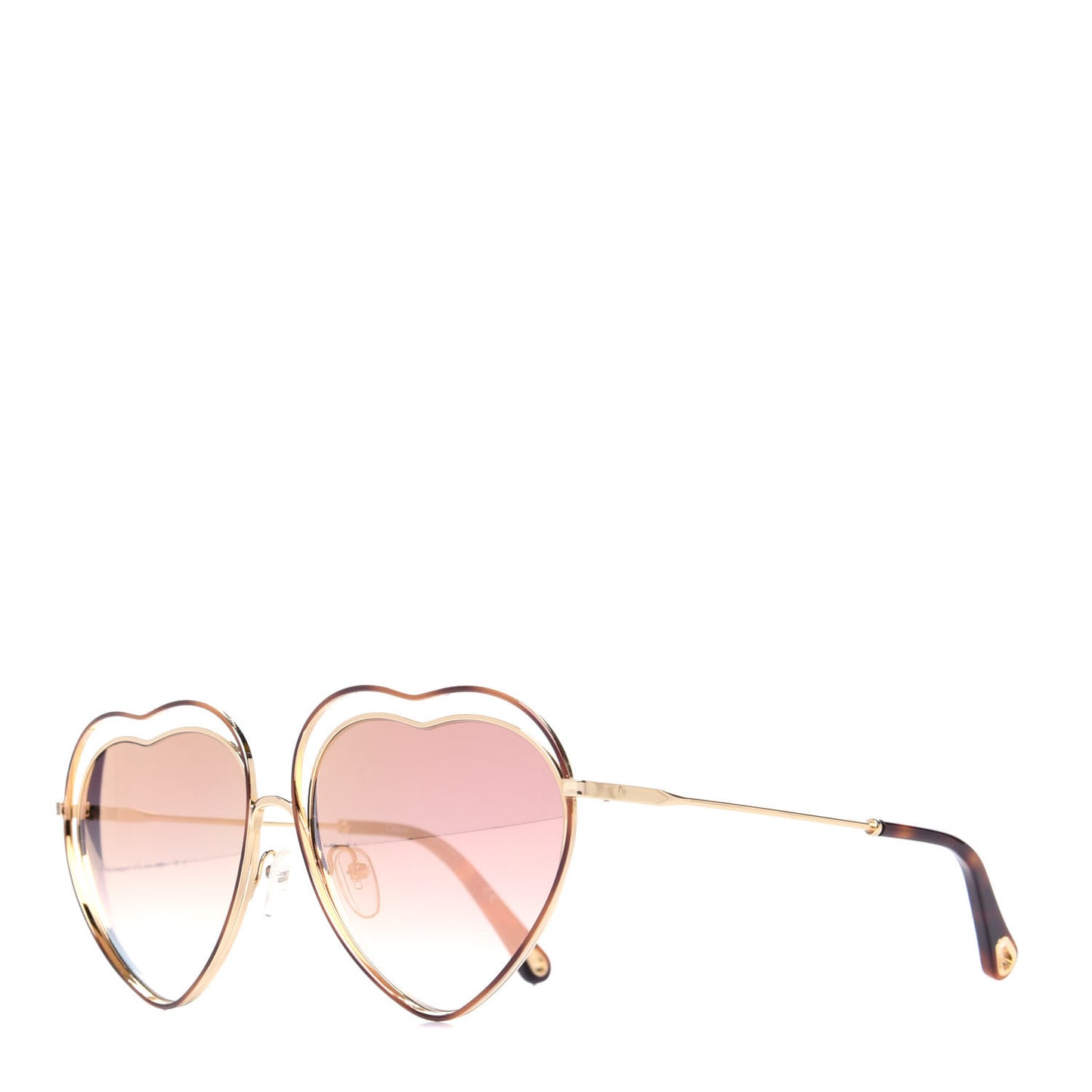 Metal Poppy Love Heart Sunglasses CE131S Havana Rose