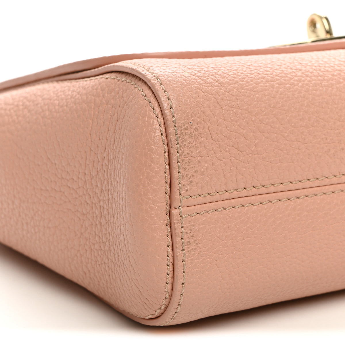 Small Classic Grain Calfskin Small Lily Flap Light Salmon