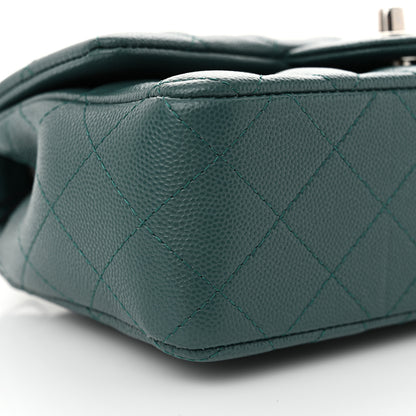 Chanel Caviar Quilted Mini Rectangular Flap Dark Turquoise 8 of 10