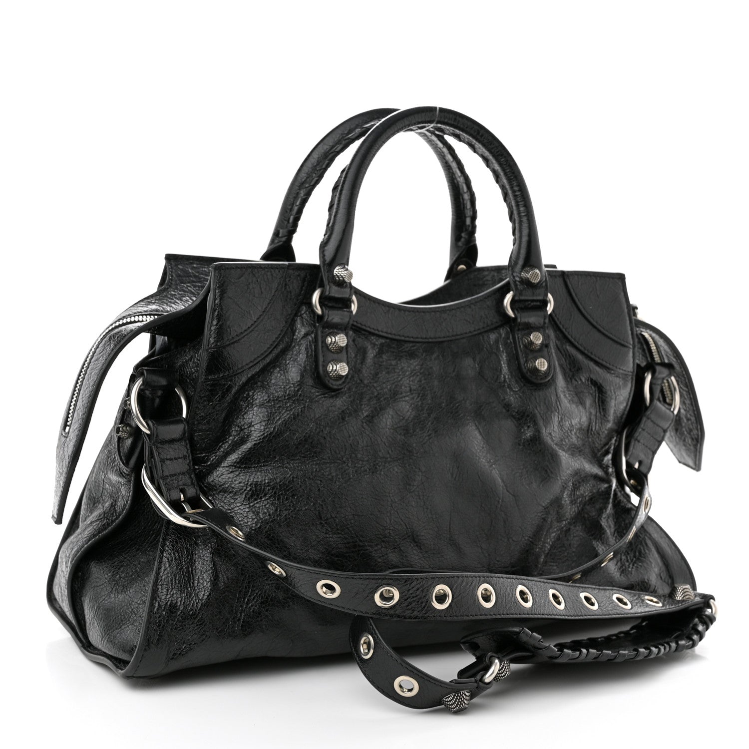 Balenciaga Agneau Arena Neo Cagole City Handbag Black 3 of 10