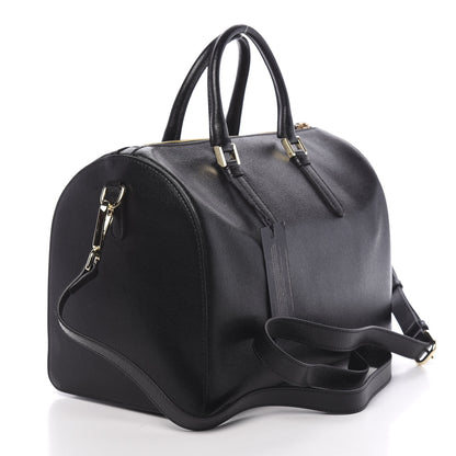 Versace Saffiano Calfskin Palazzo Duffle Bag Black 4 of 11