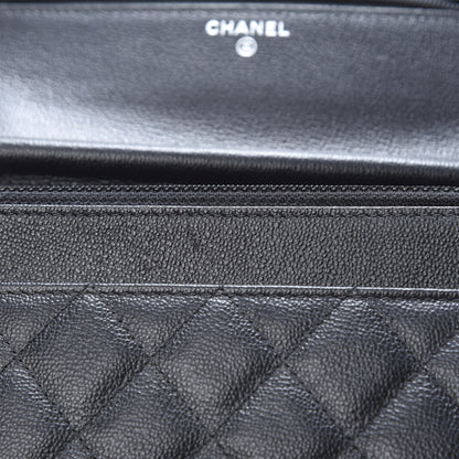 Chanel Grained Calfskin Quilted CC Box Wallet On Chain WOC Black 12 of 13