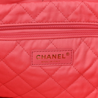 Chanel Shiny Calfskin Quilted Chanel 22 Drawstring Bag Coral Pink 7 of 12
