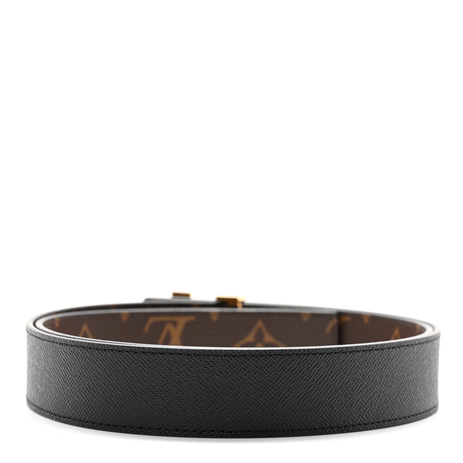 Louis Vuitton Calfskin Monogram 30mm LV Initiales Reversible Belt 90 36 Black 4 of 8