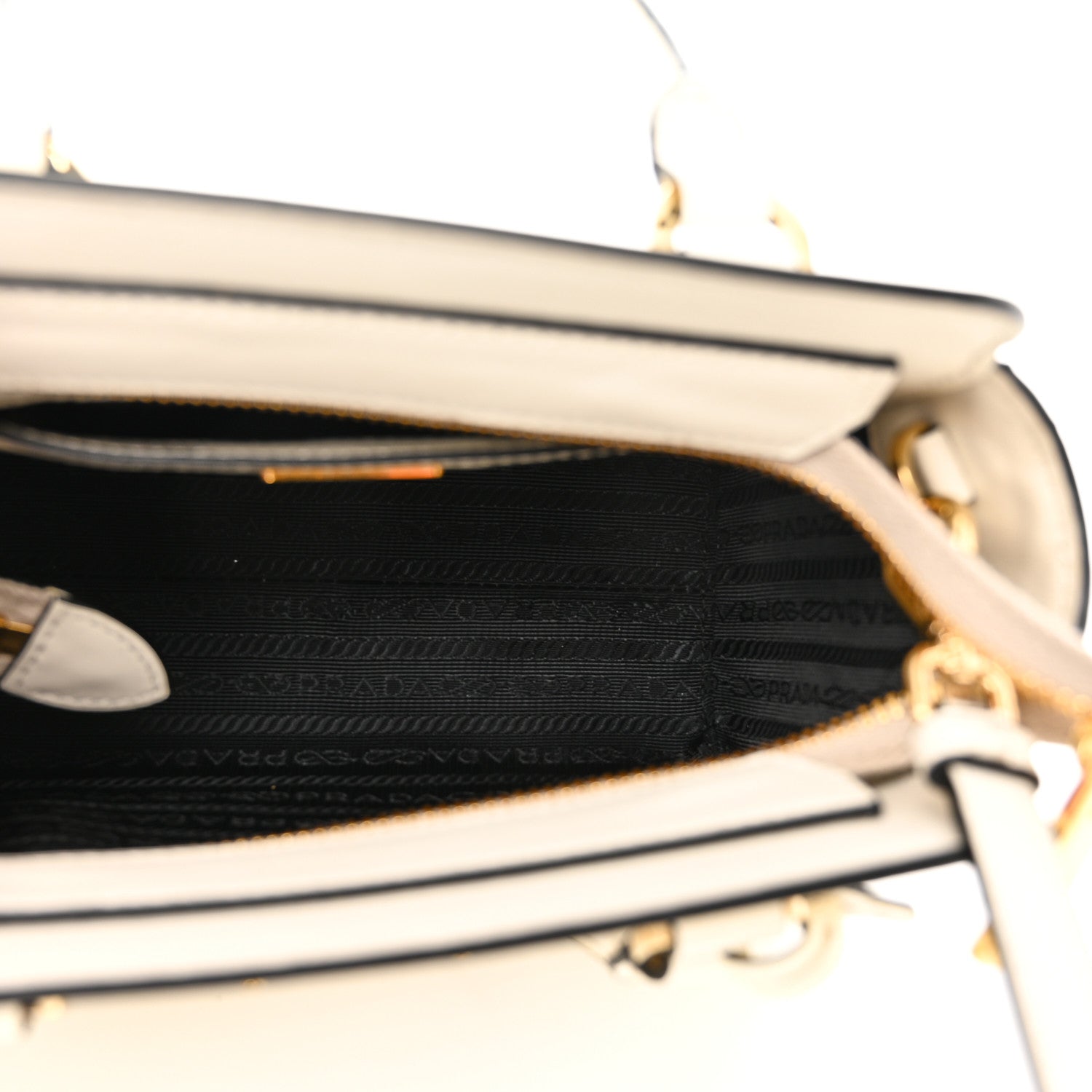 Prada Saffiano Soft Calfskin Mini Zippered Tote Bianco 4 of 9