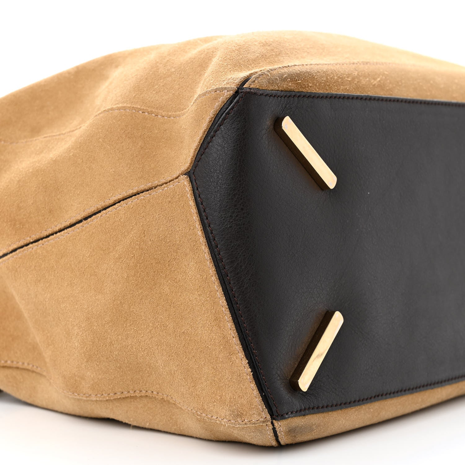 Loewe Suede Medium Puzzle Bag Gold 9 of 15