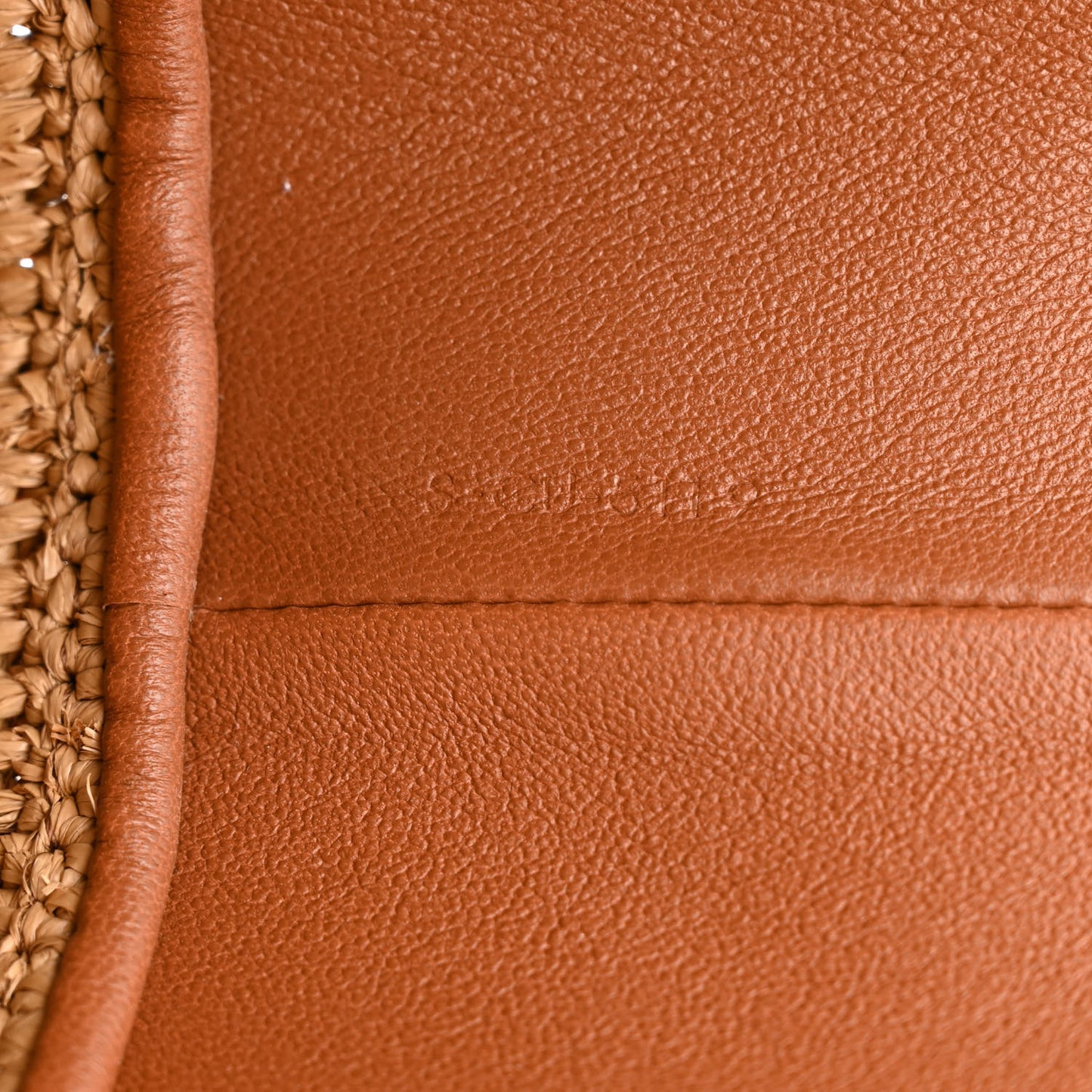 Raffia Calfskin Medium Tan
