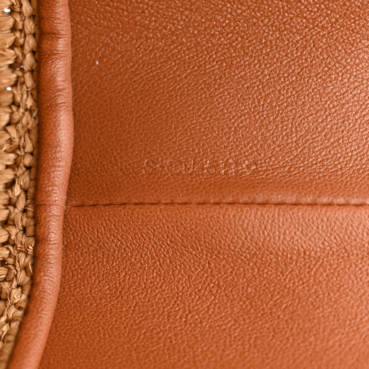 Celine Raffia Calfskin Medium Tan 7 of 11