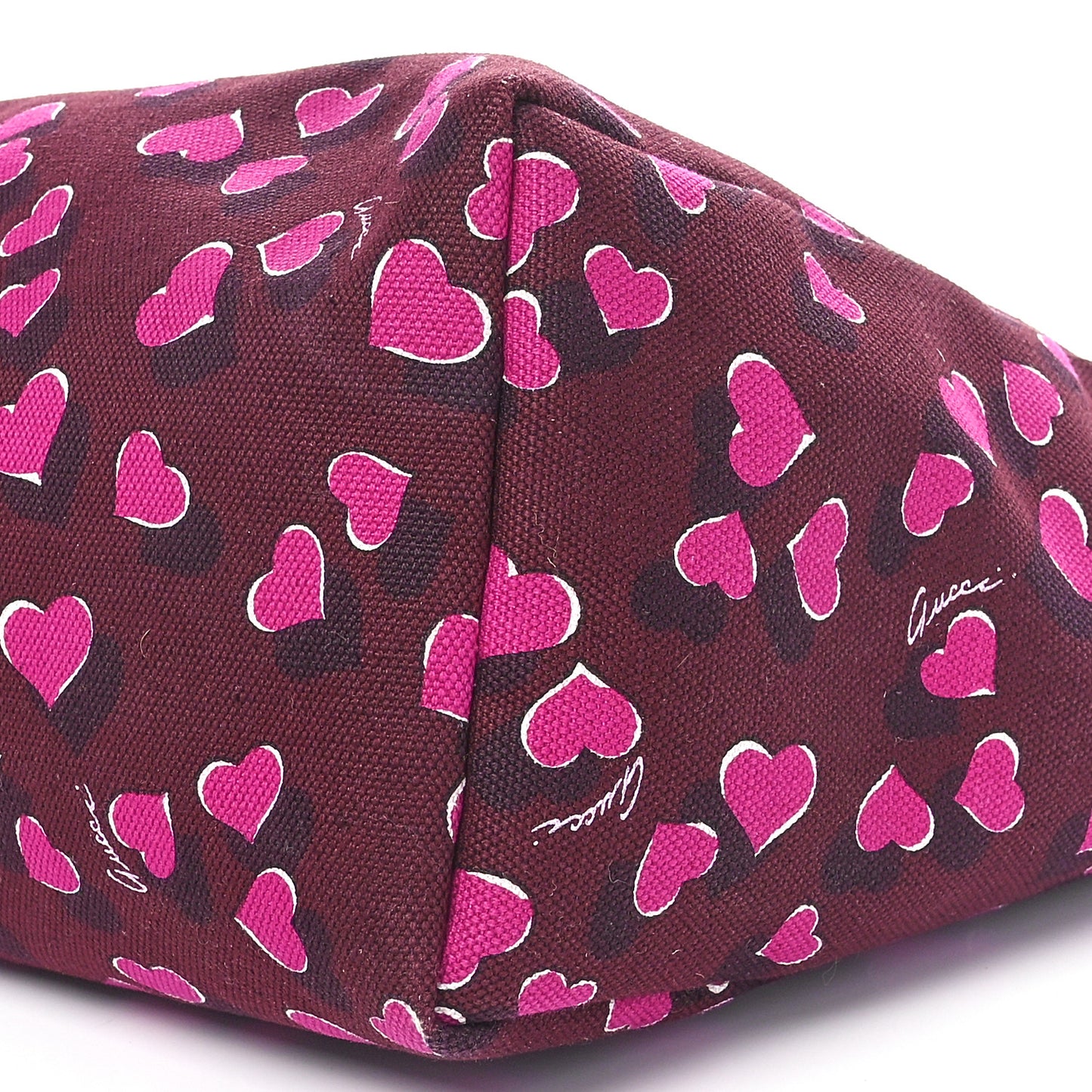 Canvas Heartbeat Print Medium Tote New Wine