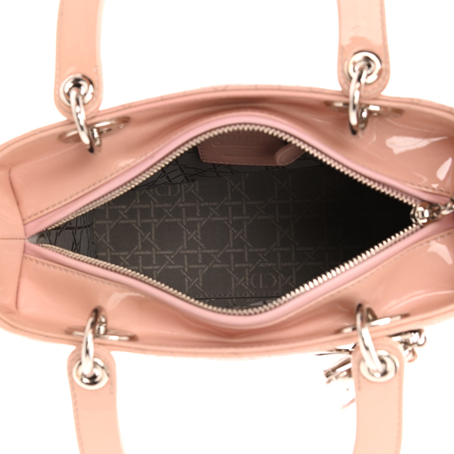 Christian Dior Patent Cannage Medium Lady Dior Rose Clair 5 of 8