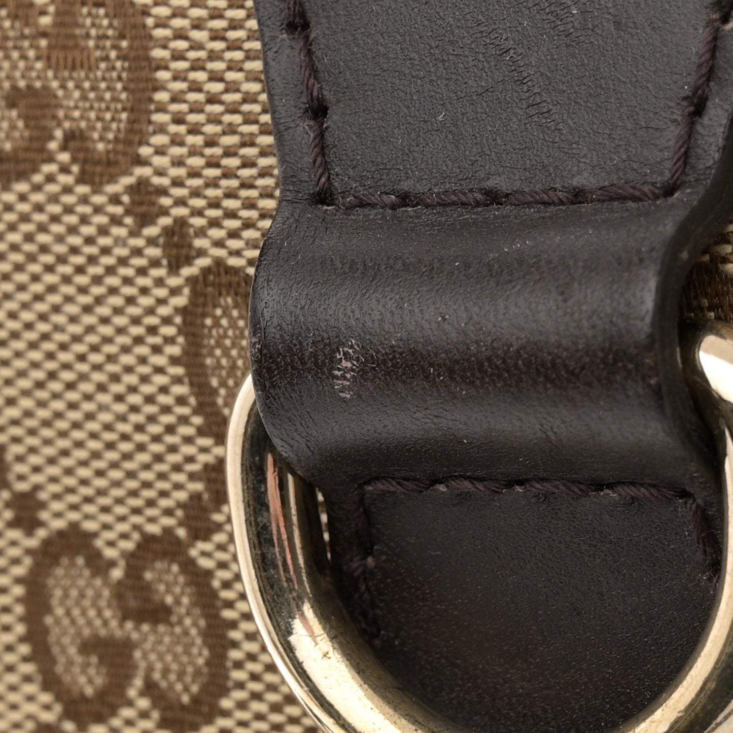 Monogram Selleria Calfskin Vintage Web Medium Boston Beige Ebony Cocoa