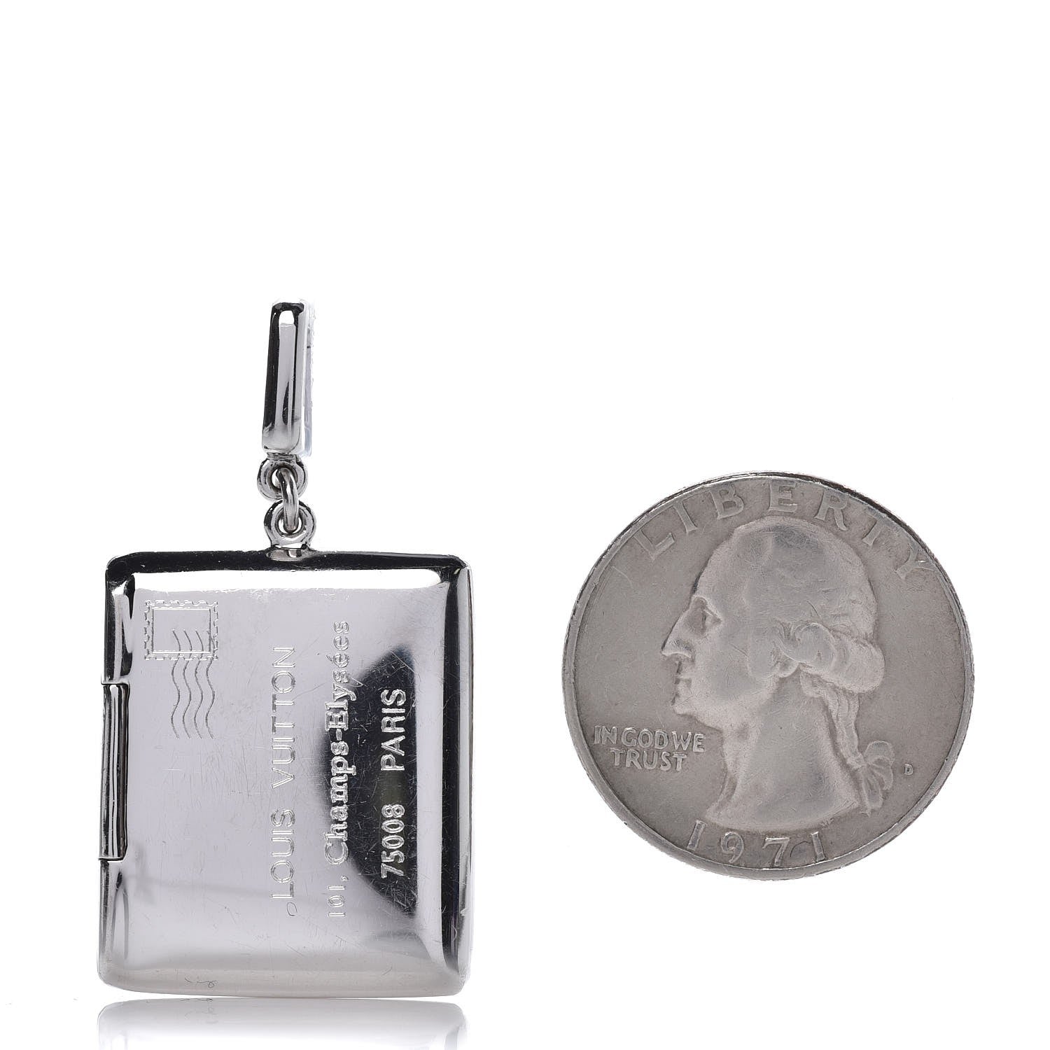 Louis Vuitton 18K White Gold Envelope Charm 3 of 4