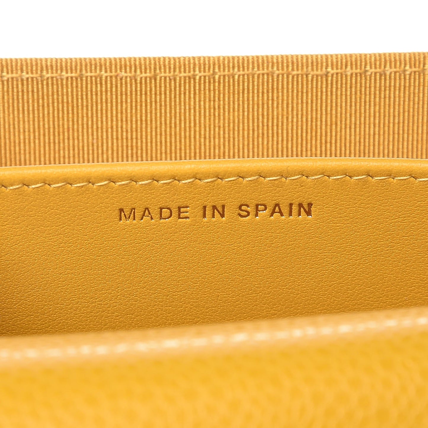 Caviar Quilted Flap Card Holder Wallet Yellow