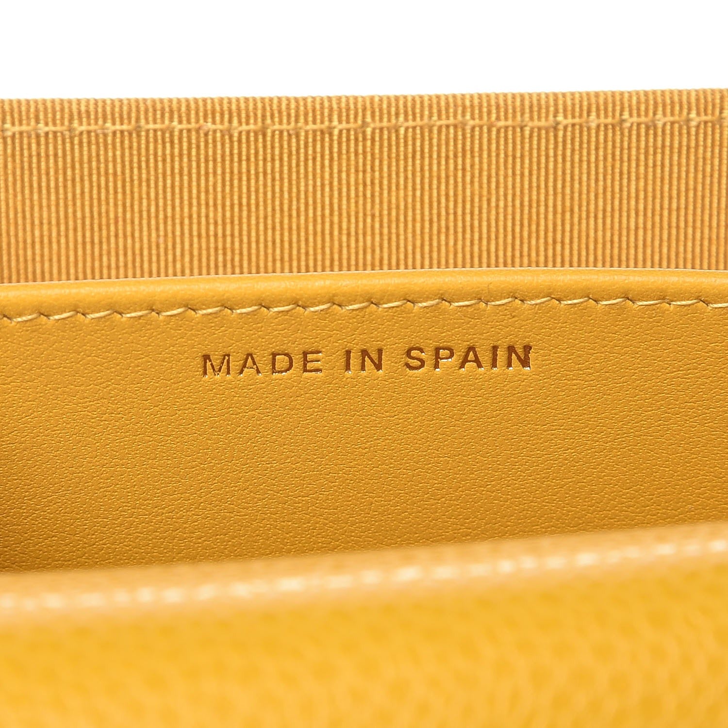Chanel Caviar Quilted Flap Card Holder Wallet Yellow 7 of 9