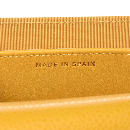 Chanel Caviar Quilted Flap Card Holder Wallet Yellow 7 of 9