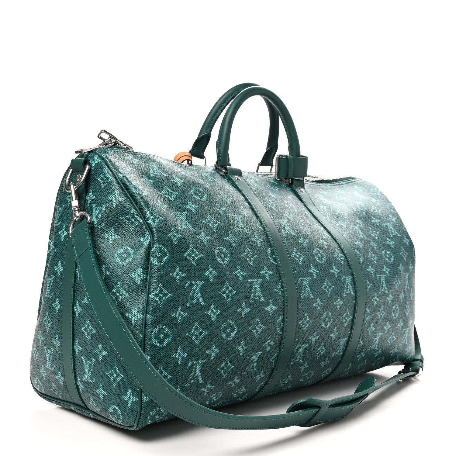 Louis Vuitton Monogram Heritage Keepall Bandouliere 50 Green 2 of 10