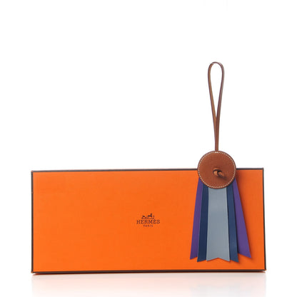 Hermes Hunter Cowhide Milo Lambskin Paddock Flot Bag Charm Bleu Lin Bleu De Malte Crocus 4 of 4