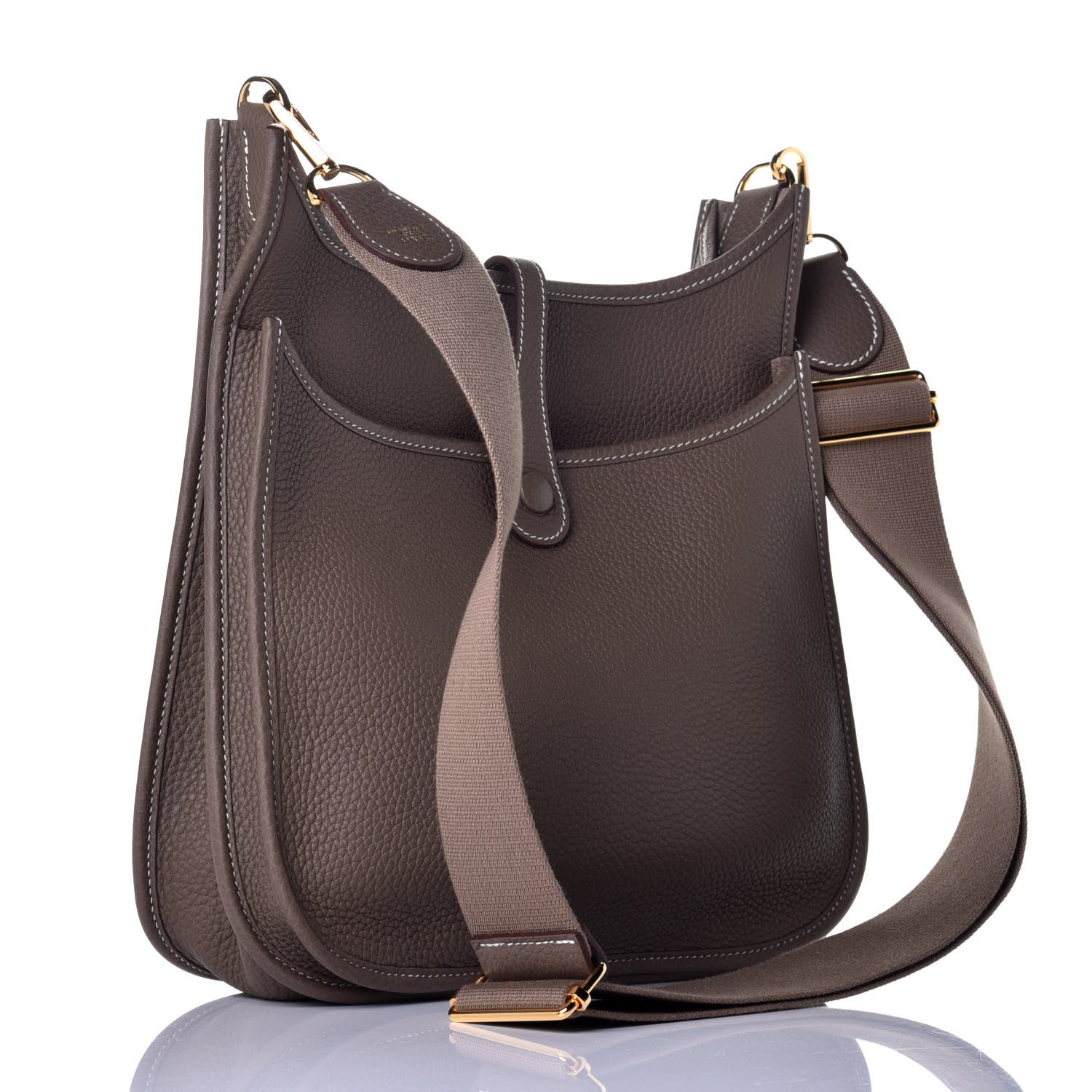 Hermes Taurillon Clemence Evelyne III PM Etoupe 3 of 9