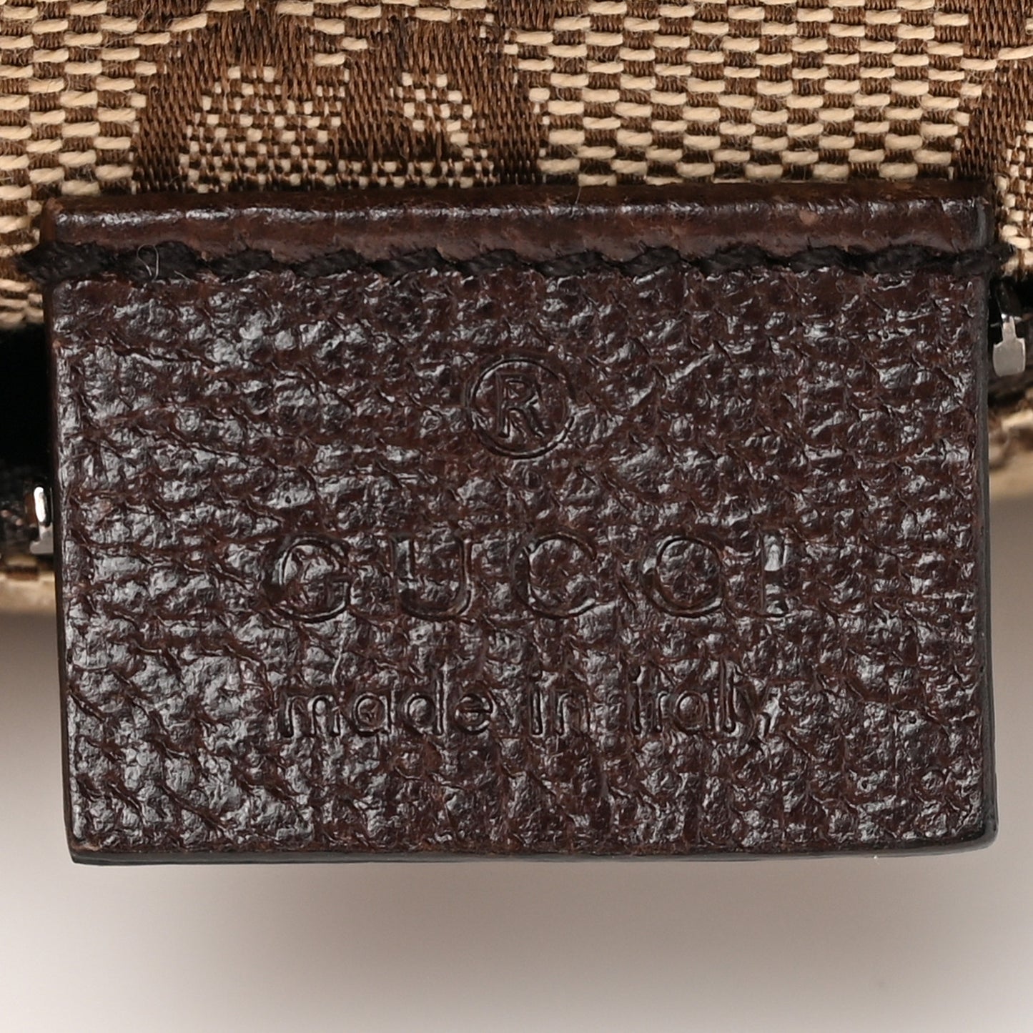 GG Monogram Double Pocket Belt Bag Dark Brown