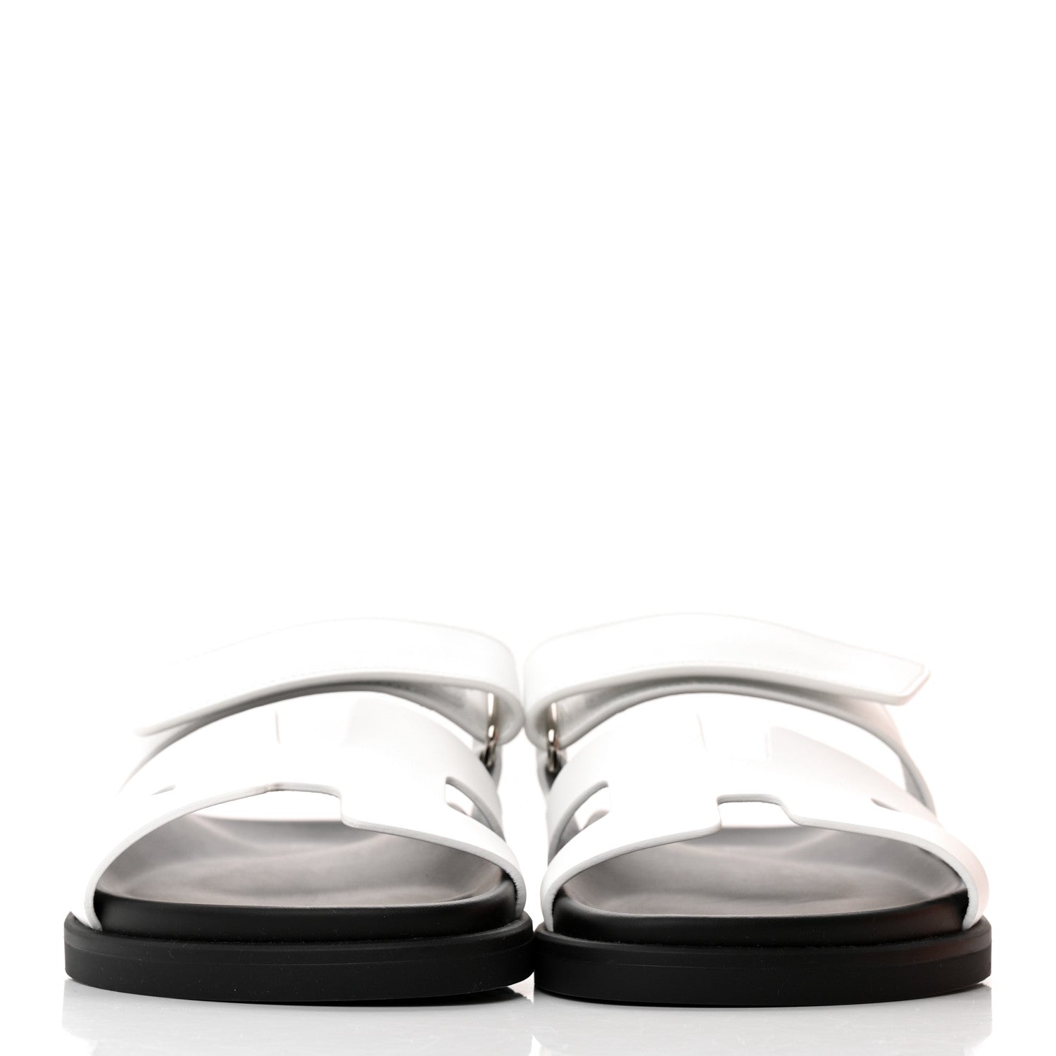 Hermes Calfskin Womens Chypre Sandals 36.5 White 2 of 9
