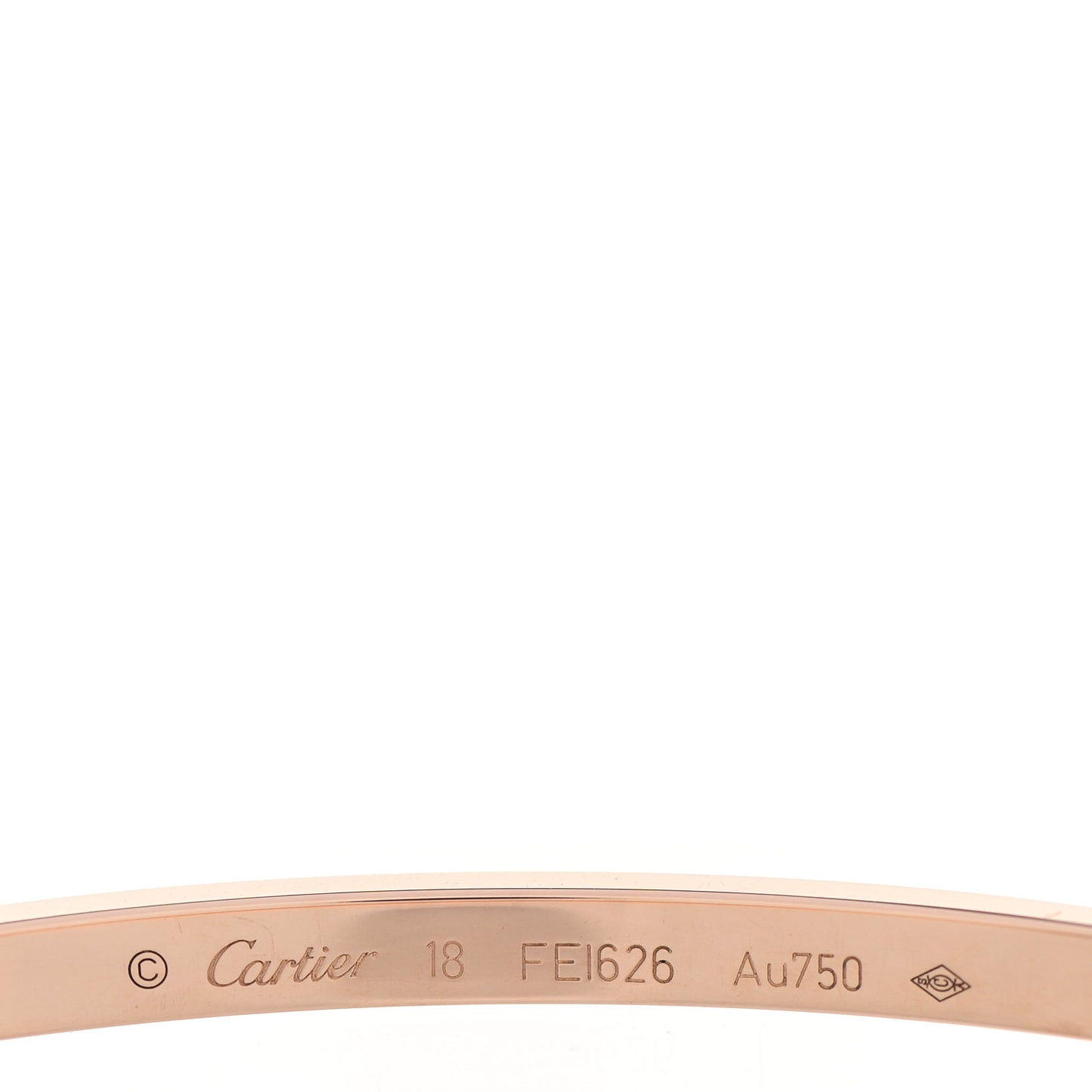 18K Pink Gold 10 Diamond Small LOVE Bracelet 18