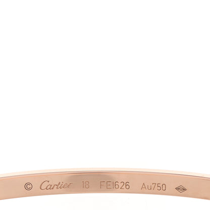 Cartier 18K Pink Gold 10 Diamond Small LOVE Bracelet 18 4 of 5