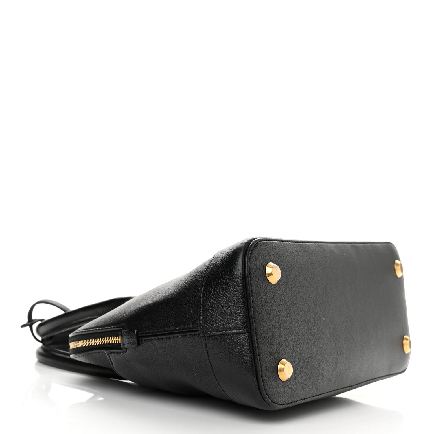 Balenciaga Grained Calfskin Logo S Ville Top Handle Bag Black White 4 of 15
