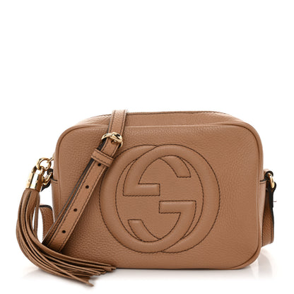 Gucci Pebbled Calfskin Small Soho Disco Bag Camelia 1 of 12