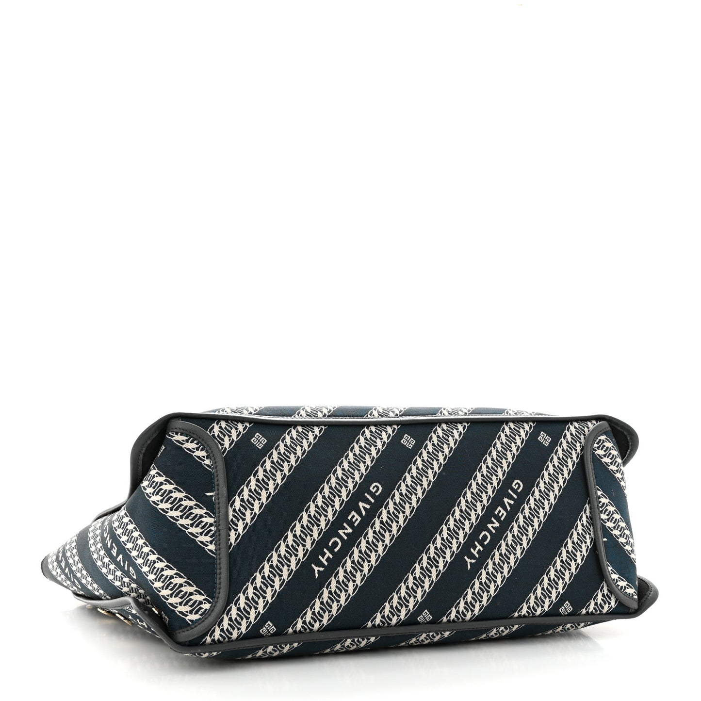 Canvas Jacquard Medium Bond Tote Oil Blue