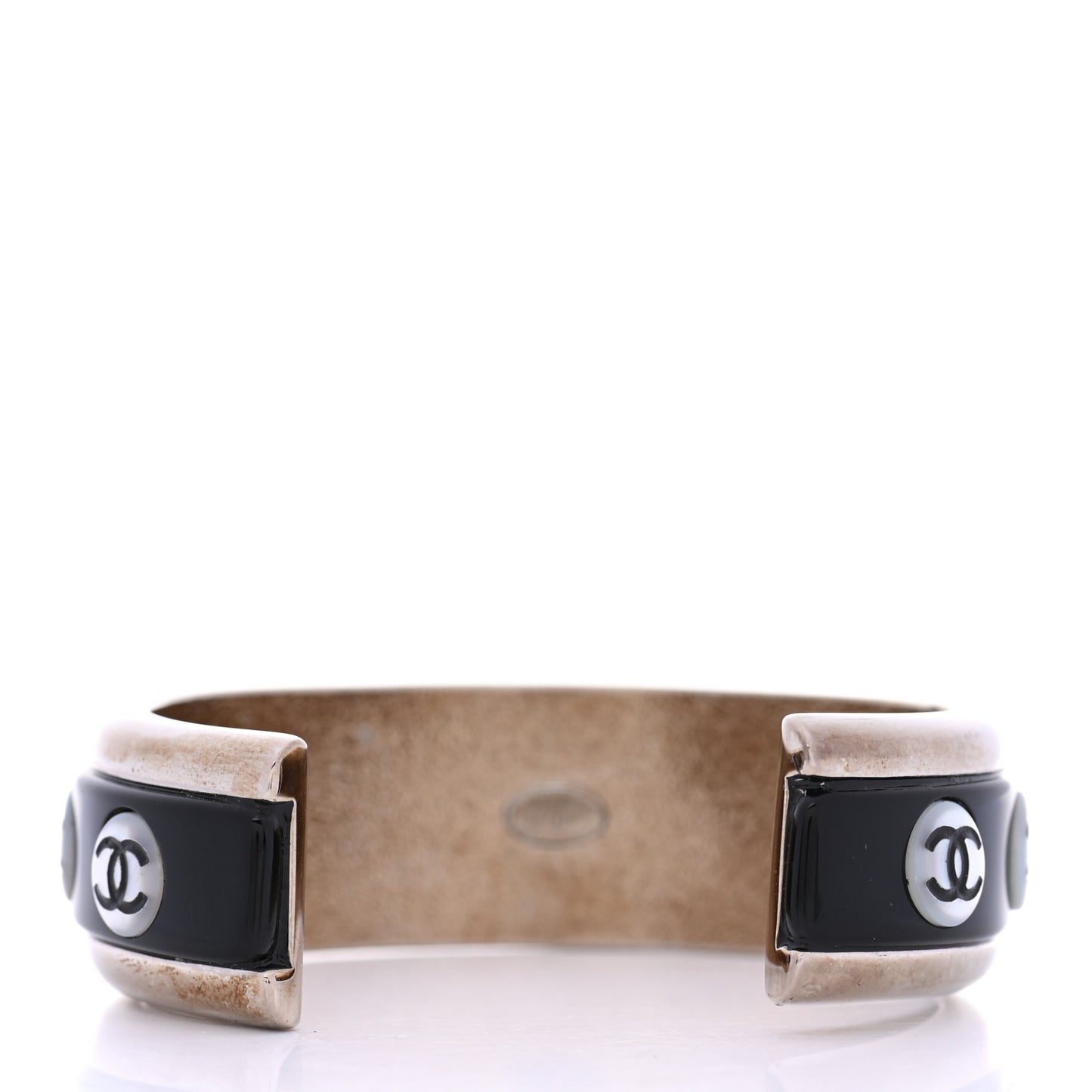 Resin CC Cuff Black White Gold