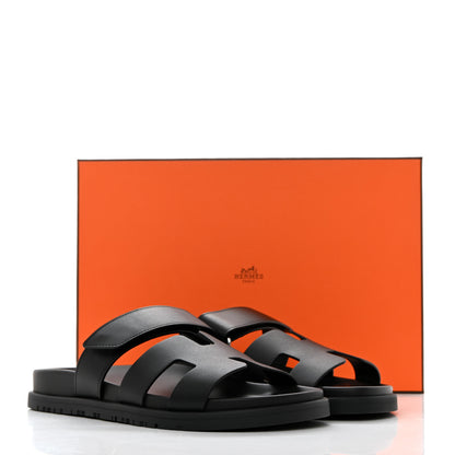 Hermes Calfskin Womens Chypre Sandals 36 Black 11 of 11