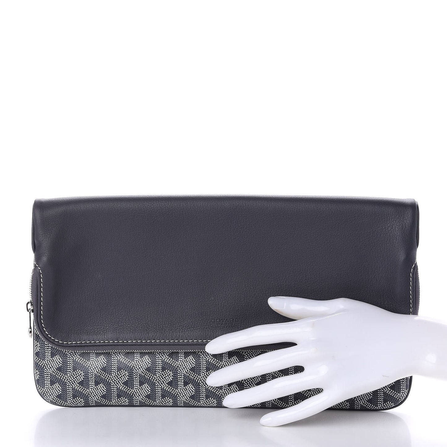Goyardine Sainte Marie Soft Clutch Grey