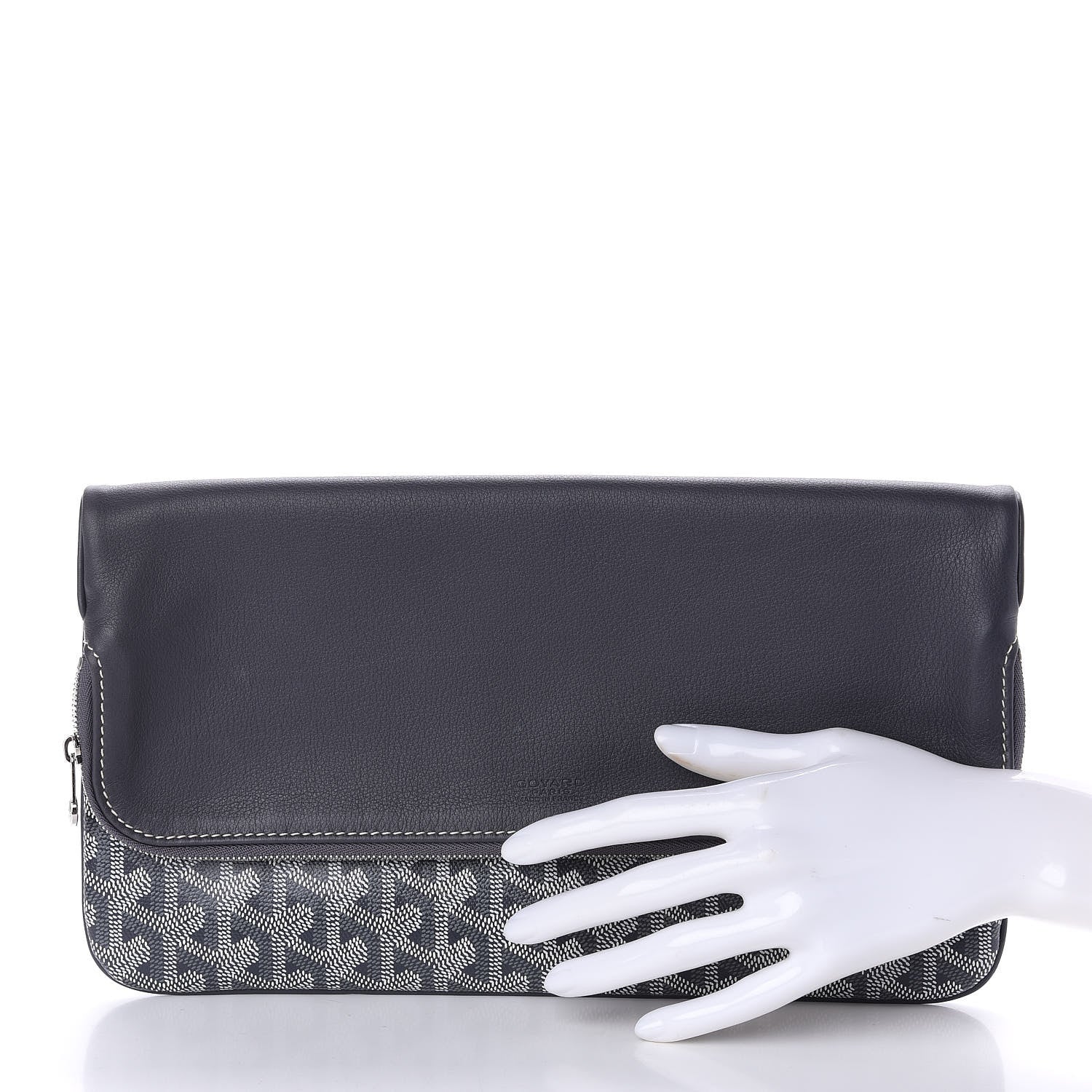 Goyard Goyardine Sainte Marie Soft Clutch Grey 2 of 11