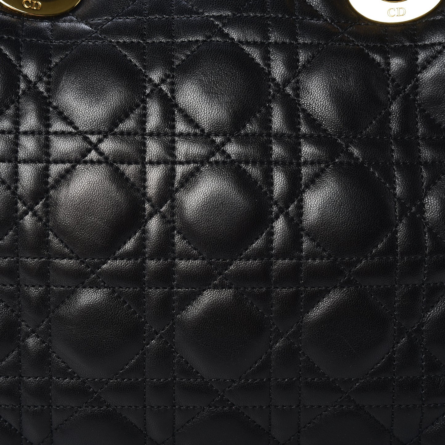 Lambskin Cannage Medium Lady Dior Black