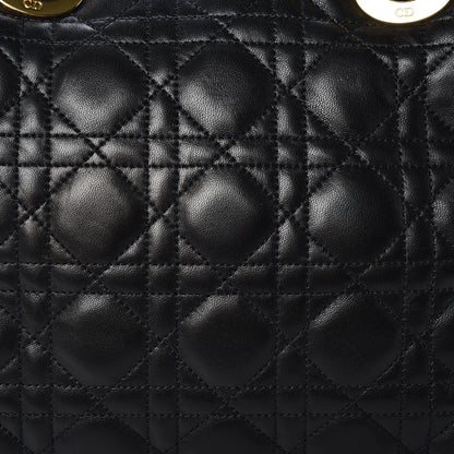 Christian Dior Lambskin Cannage Medium Lady Dior Black 13 of 13