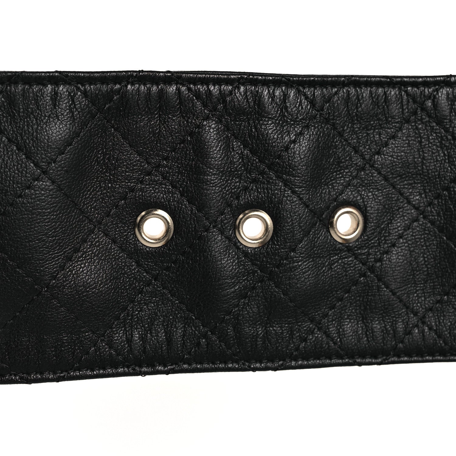 Chanel Lambskin Stitched Chain Belt Black 3 of 7