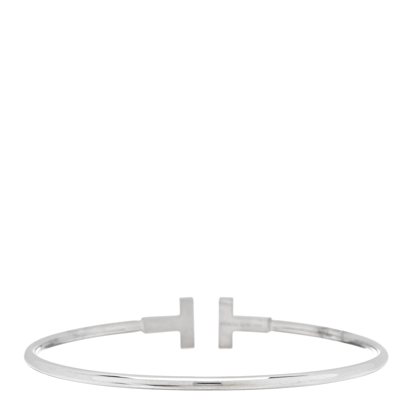 18K White Gold T Wire Bracelet