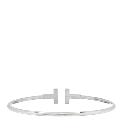 Tiffany 18K White Gold T Wire Bracelet 2 of 3