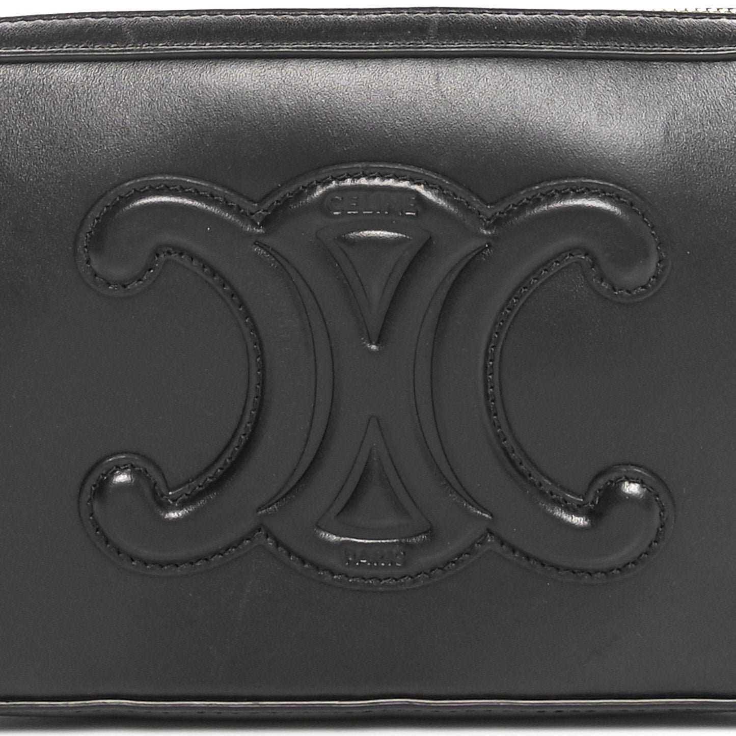 Smooth Calfskin Cuir Triomphe Camera Shoulder Bag Black