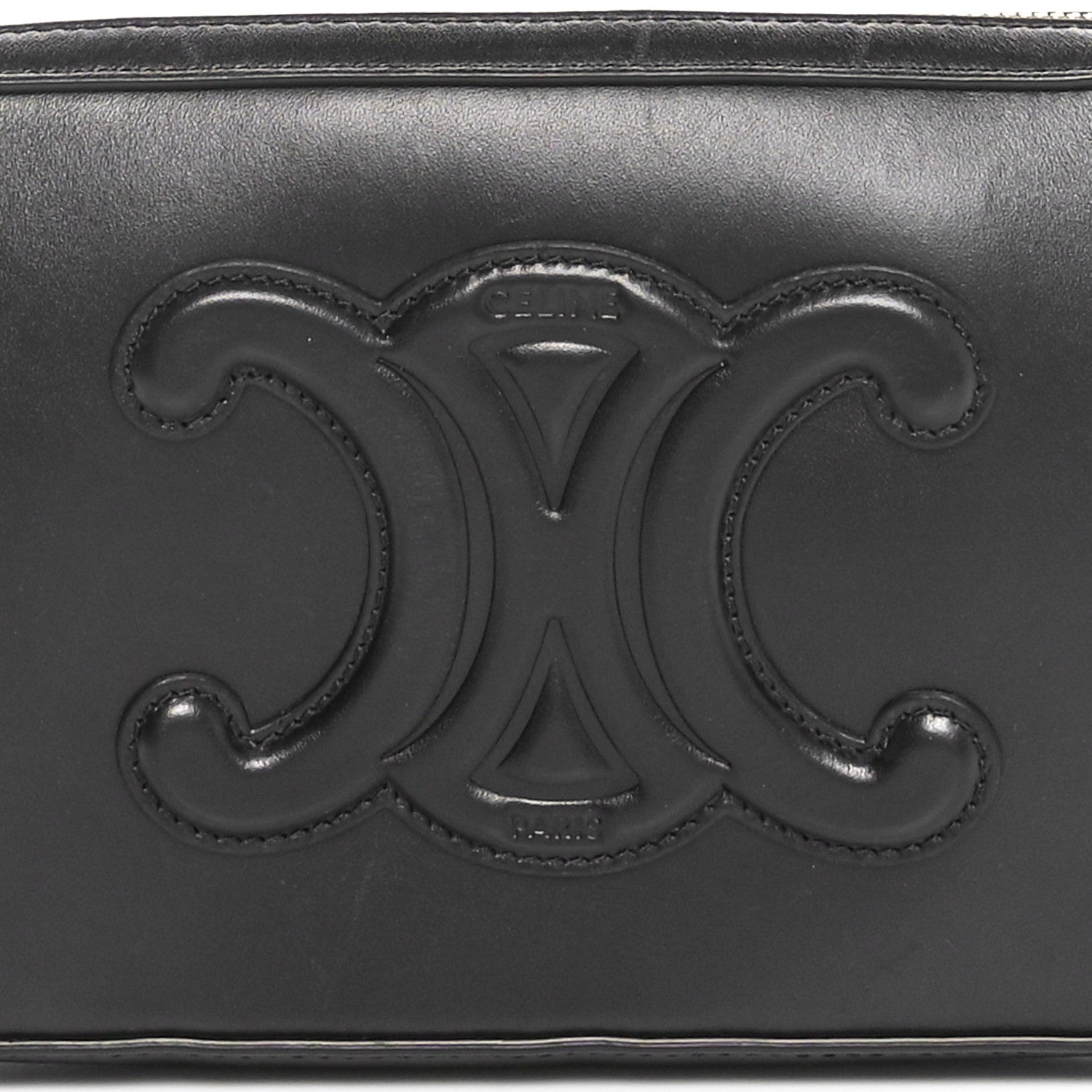 Celine Smooth Calfskin Cuir Triomphe Camera Shoulder Bag Black 7 of 9
