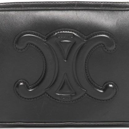 Celine Smooth Calfskin Cuir Triomphe Camera Shoulder Bag Black 7 of 9