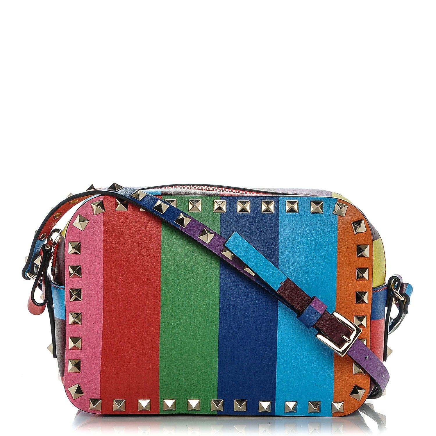 Valentino Garavani Vitello 1973 Rockstud Camera Crossbody Bag Multicolor 1 of 6