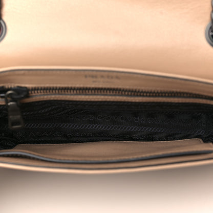 Prada Glace Calfskin Studded Crossbody Cammeo 5 of 9