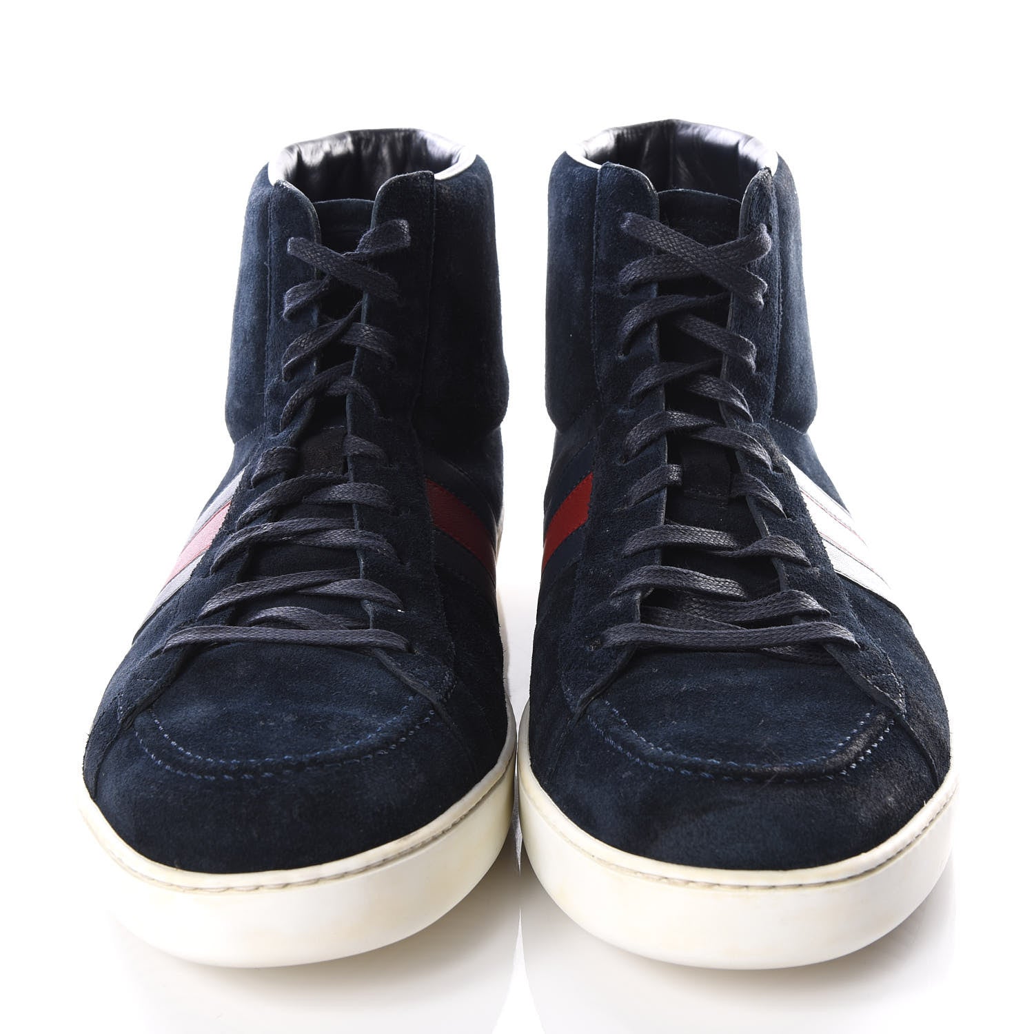 Gucci Suede Web High Top Sneakers 11 Blue 3 of 9